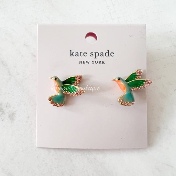 Kate Spade Scenic Route Hummingbird Stud Earrings *Read - Picture 1 of 2